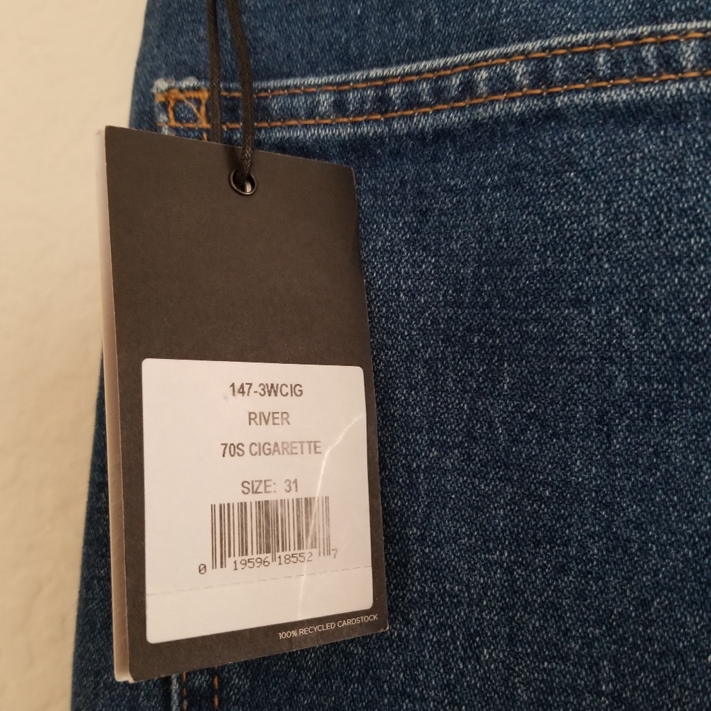 RE/DONE Classic 70's Cigarette Jeans Size 31 Mid Wash Blue - Picture 9 of 13